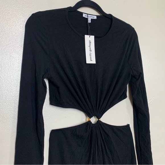 New Pretty Garbage black cutout dress size L - Picture 2 of 5